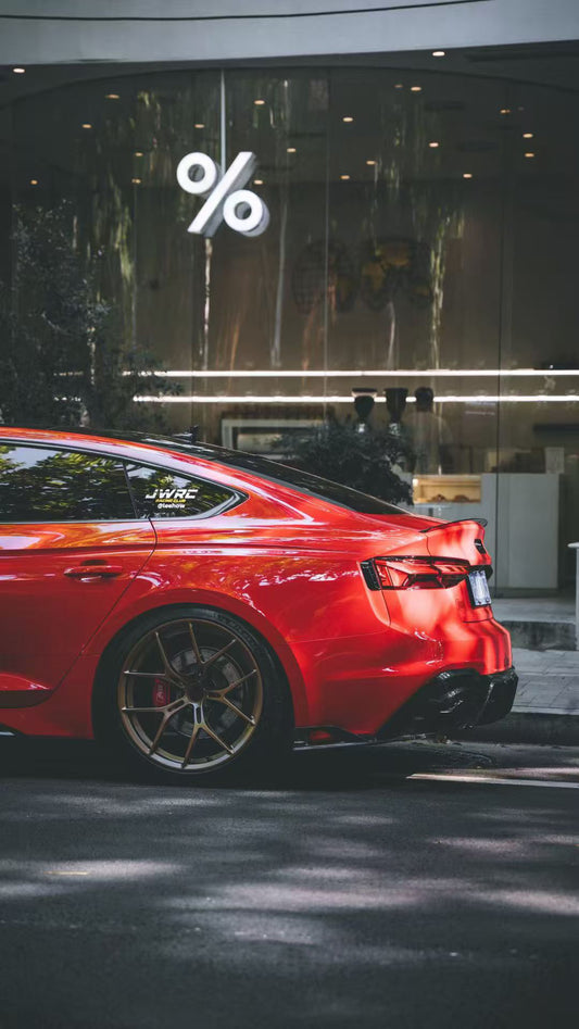Audi RS5 B9.5 2020 2021 2022 2023 2024 Early 2025 with Aftermarket Parts - AE Style Rear Diffuser Carbon Fiber from ArmorExtend
