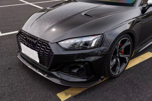 Audi RS5 S5 A5 B9 B9.5 2017 2018 2019 2020 2021 2022 2023 2024 2025 with Aftermarket Parts - AE Style Hood Bonnet Carbon Fiber from ArmorExtend