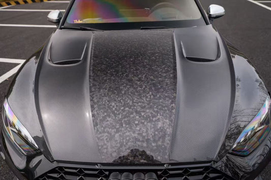 Audi RS5 S5 A5 B9 B9.5 2017 2018 2019 2020 2021 2022 2023 2024 2025 with Aftermarket Parts - AE Style Hood Bonnet Carbon Fiber from ArmorExtend