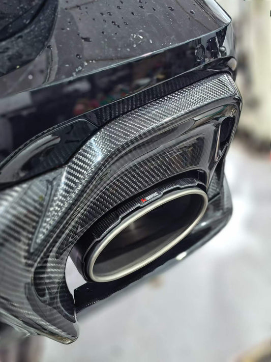 Audi RS6 C8 2020 2021 2022 2023 2024 & RS7 C8 2020 2021 2022 2023 2024 with Aftermarket Parts - AE Rear Diffuser & Canards Carbon Fiber?from ArmorExtend