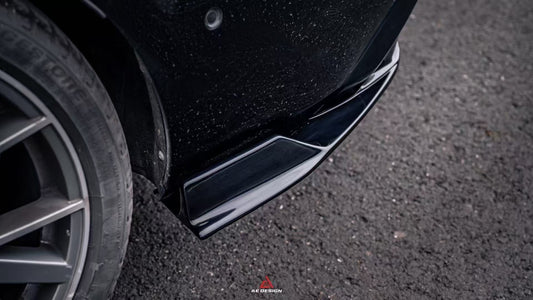 Audi S4 / A4 (With S-line Bumper) B9.5 2020 2021 2022 2023 2024 with Aftermarket Parts - AE / Plustic Style Rear Diffuser & Canards Carbon Fiber / ABS