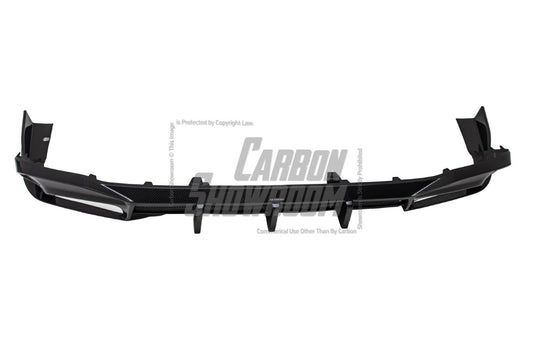 Audi S4 / A4 (With S-line Bumper) B9.5 2020 2021 2022 2023 2024 with Aftermarket Parts - AE Style Rear Diffuser Carbon Fiber from ArmorExtend