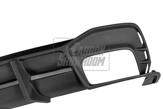 Audi S4 / A4 (With S-line Bumper) B9.5 2020 2021 2022 2023 2024 with Aftermarket Parts - AE Style Rear Diffuser Carbon Fiber from ArmorExtend