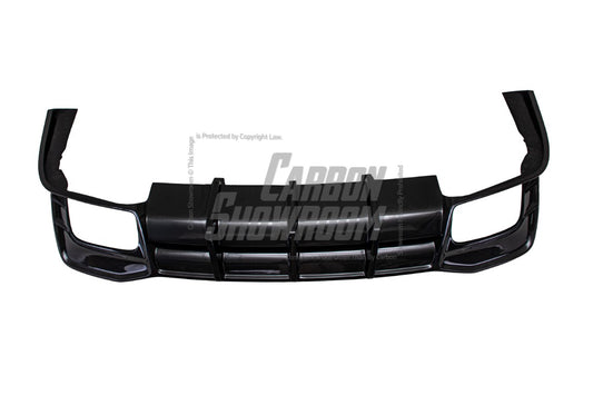 Audi S4 / A4 (With S-line Bumper) B9.5 2020 2021 2022 2023 2024 with Aftermarket Parts - AE Style Rear Diffuser Carbon Fiber from ArmorExtend