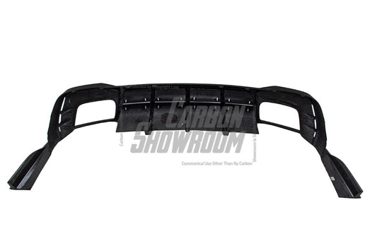 Audi S4 / A4 (With S-line Bumper) B9.5 2020 2021 2022 2023 2024 with Aftermarket Parts - AE Style Rear Diffuser Carbon Fiber from ArmorExtend