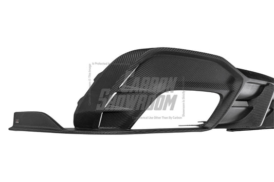 Audi S4 / A4 (With S-line Bumper) B9.5 2020 2021 2022 2023 2024 with Aftermarket Parts - AE Style Rear Diffuser Carbon Fiber from ArmorExtend