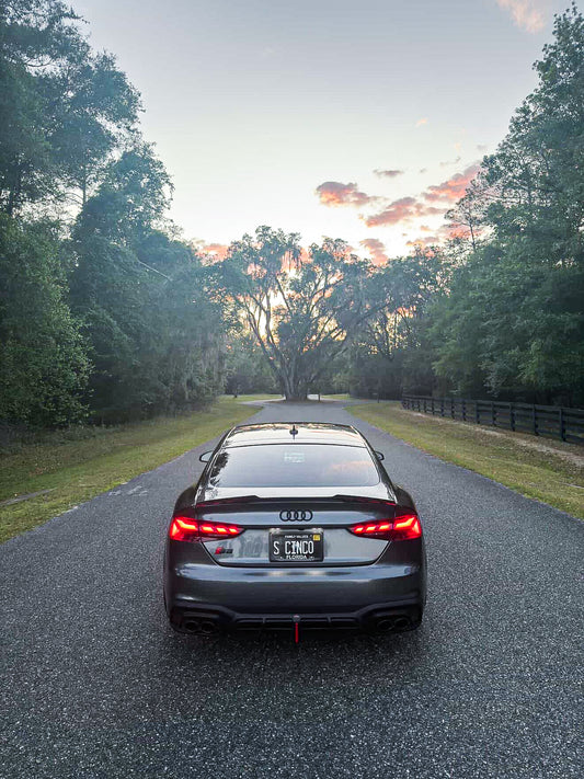 Audi S5 A5 (with s-line bumper, does not base model) B9.5 2020-ON with Aftermarket Parts - AE Style Rear Diffuser & Canards ABS?from ArmorExtend