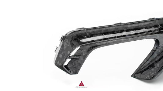 Audi S7 A7 (with S-bumper) C8 2019-ON with Aftermarket Parts - AE ART Rear Diffuser & Canards Dry Pre-preg Carbon Fiber from ArmorExtend