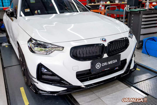 BMW 2 Series G42 230i (With M-Package Bumper) M240i 2022 2023 2024 with Aftermarket Parts - AE Style Front Canards Carbon Fiber from ArmorExtend