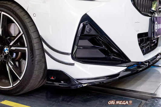BMW 2 Series G42 230i (With M-Package Bumper) M240i 2022 2023 2024 with Aftermarket Parts - AE Style Front Canards Carbon Fiber from ArmorExtend