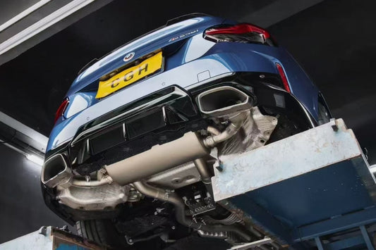 BMW 2 Series M240 G42 2022-ON with Aftermarket Parts - Catback Exhaust with Valve Dual Tips Exit Stainless Steel / Titanium from ArmorExtend