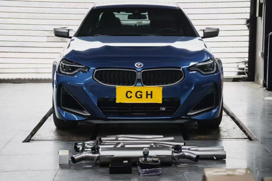BMW 2 Series M240 G42 2022-ON with Aftermarket Parts - Catback Exhaust with Valve Dual Tips Exit Stainless Steel / Titanium from ArmorExtend