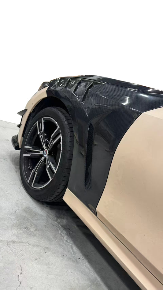 BMW 3 Series 330i M340i G20 G21 (Fits both Pre-LCI & LCI) 2019 2020 2021 2022 2023 2024 with Aftermarket Parts - AE Style Front Fenders Carbon Fiber from ArmorExtend