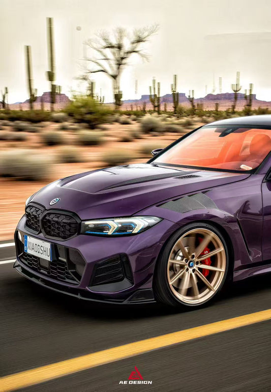BMW 3 Series 330i M340i G20 G21 (Fits both Pre-LCI & LCI) 2019 2020 2021 2022 2023 2024 with Aftermarket Parts - AE Style Front Fenders Carbon Fiber from ArmorExtend