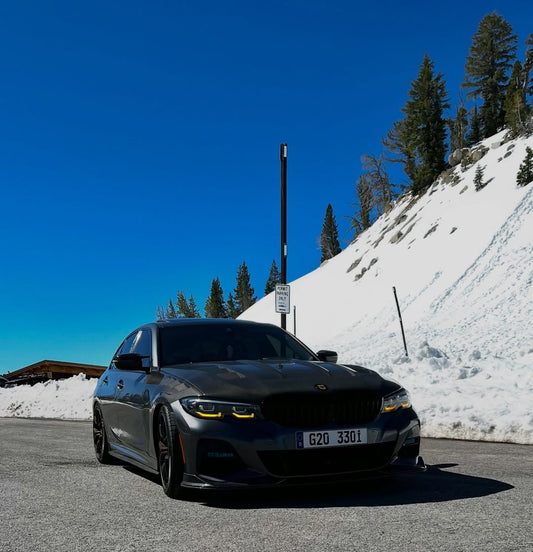 BMW 3 Series 330i M340i G20 G21 (Fits both Pre-LCI & LCI) 2019 2020 2021 2022 2023 2024 with Aftermarket Parts - AE Style Front Fenders Carbon Fiber from ArmorExtend
