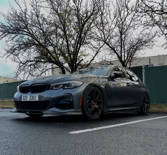 BMW 3 Series 330i M340i G20 G21 (Fits both Pre-LCI & LCI) 2019 2020 2021 2022 2023 2024 with Aftermarket Parts - AE Style Front Fenders Carbon Fiber from ArmorExtend
