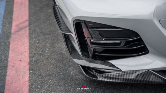 BMW 4 Series M440 430 (With M-Package Bumper, does not fit base model) G22 G23 2020-ON with Aftermarket Parts - ART Fiber Front Canards Dry Pre-preg Carbon Fiber from ArmorExtend