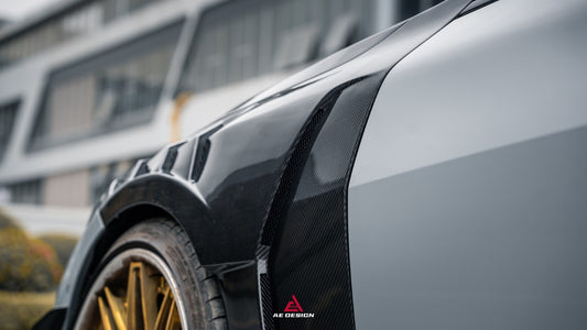 BMW 4 Series M440 430 G22 G23 2020-ON with Aftermarket Parts - ART Front Fenders Dry Pre-preg Carbon Fiber from ArmorExtend