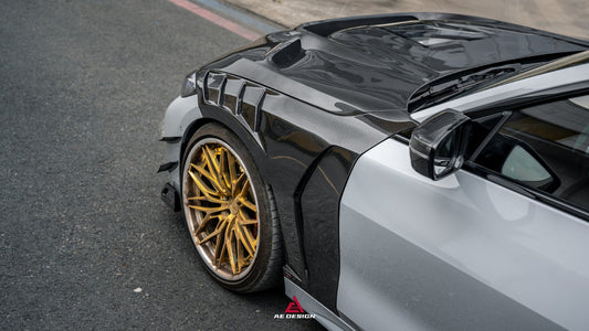BMW 4 Series M440 430 G22 G23 2020-ON with Aftermarket Parts - ART Front Fenders Dry Pre-preg Carbon Fiber from ArmorExtend
