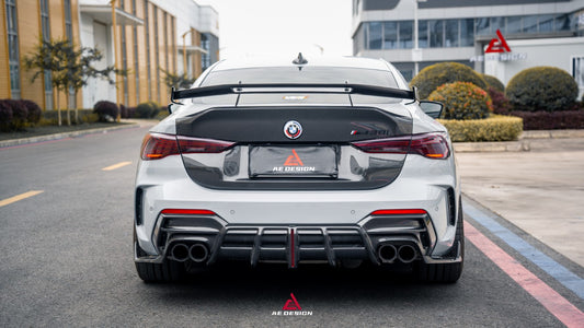 BMW 4 Series M440 430 G22 G23 2020-ON with Aftermarket Parts - ART Rear Diffuser & Canards Dry Pre-preg Carbon Fiber from ArmorExtend