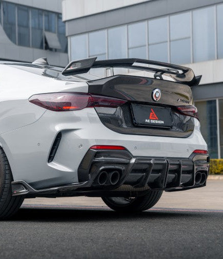 BMW 4 Series M440 430 G22 G23 2020-ON with Aftermarket Parts - ART Rear Diffuser & Canards Dry Pre-preg Carbon Fiber from ArmorExtend