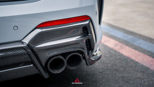 BMW 4 Series M440 430 G22 G23 2020-ON with Aftermarket Parts - ART Rear Diffuser & Canards Dry Pre-preg Carbon Fiber from ArmorExtend