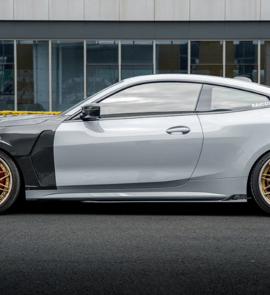 BMW 4 Series M440 430 G22 G23 2020-ON with Aftermarket Parts - ART Side Skirts Dry Pre-preg Carbon Fiber from ArmorExtend