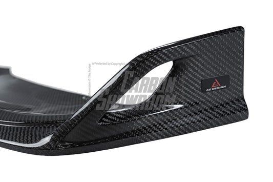 BMW 8 Series M850i 840i (With M-Package Bumper) G14 G15 G16 2018 2019 2020 2021 2022 2023 2024 with Aftermarket Parts - AE Style Front Canards Carbon Fiber from ArmorExtend 