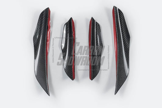 BMW 8 Series M850i 840i (With M-Package Bumper) G14 G15 G16 2018 2019 2020 2021 2022 2023 2024 with Aftermarket Parts - AE Style Front Canards Carbon Fiber from ArmorExtend 