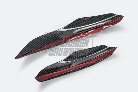 BMW 8 Series M850i 840i (With M-Package Bumper) G14 G15 G16 2018 2019 2020 2021 2022 2023 2024 with Aftermarket Parts - AE Style Front Canards Carbon Fiber from ArmorExtend 