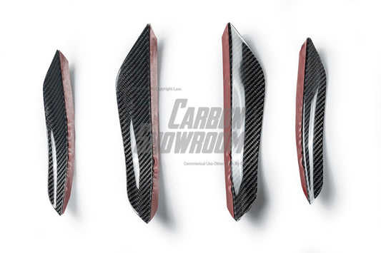 BMW 5 Series M550i 540i (With M-Package Bumper) G30 G31 LCI 2021 2022 2023 2024 with Aftermarket Parts - AE Style Front Canards Carbon Fiber from ArmorExtend