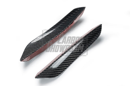 BMW 5 Series M550i 540i (With M-Package Bumper) G30 G31 LCI 2021 2022 2023 2024 with Aftermarket Parts - AE Style Front Canards Carbon Fiber from ArmorExtend