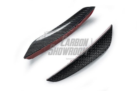 BMW 5 Series M550i 540i (With M-Package Bumper) G30 G31 LCI 2021 2022 2023 2024 with Aftermarket Parts - AE Style Front Canards Carbon Fiber from ArmorExtend