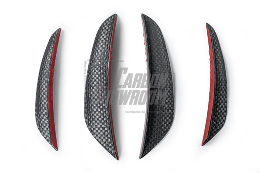 BMW 5 Series M550i 540i (With M-Package Bumper) G30 G31 LCI 2021 2022 2023 2024 with Aftermarket Parts - AE Style Front Canards Carbon Fiber from ArmorExtend