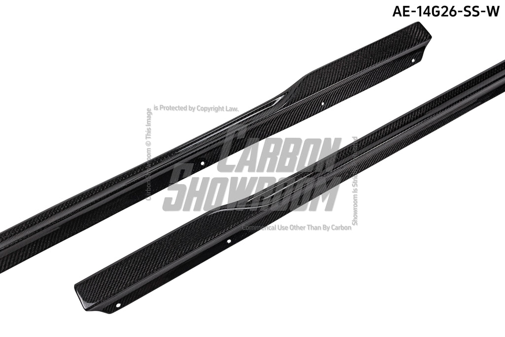 BMW I4 M50 / e Drive 40 & 4 Series Gran Coupe M440i 430i G26 2022 2023 2024 with Aftermarket Parts - AE Style Side Skirts Carbon Fiber from ArmorExtend