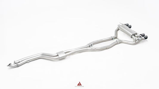 BMW M2C G87 2023-ON (3.0T) with Aftermarket Parts - GT4 Style Catback Exhaust with Valve Stainless Steel / Titanium from ArmorExtend