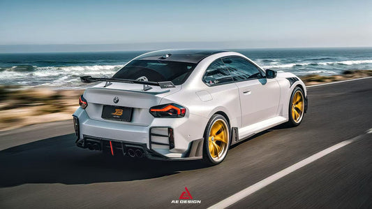 BMW M2 & M2C G87 2023 2024 with Aftermarket Parts - AE Style Front Fenders Carbon Fiber from ArmorExtend