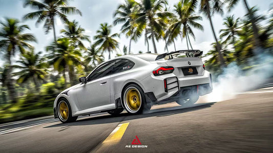 BMW M2 & M2C G87 2023 2024 with Aftermarket Parts - AE Style Front Fenders Carbon Fiber from ArmorExtend
