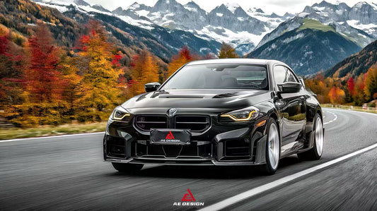 BMW M2 & M2C G87 2023 2024 with Aftermarket Parts - ART Style Side Skirts Pre-preg Carbon Fiber from ArmorExtend