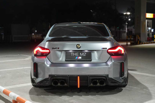 BMW M2 M2C G87 2023 2024 with Aftermarket Parts - ART & ART Street Version & AE Track Version Style Rear Diffuser & Canards Pre-preg Carbon Fiber from ArmorExtend