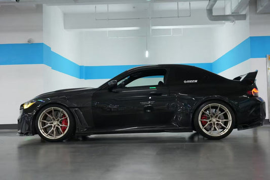 BMW M2 & M2C G87 2023 2024 with Aftermarket Parts - AE V2 Style Front Fenders Pre-preg Carbon Fiber from ArmorExtend