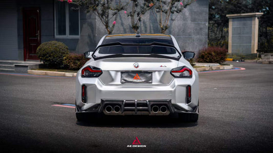 BMW M2 M2C G87 2023-ON & 2 Series M240 230 G42 2022-ON with Aftermarket Parts - ART V4 Rear Lip Spoiler Dry Pre-preg Carbon Fiber from ArmorExtend