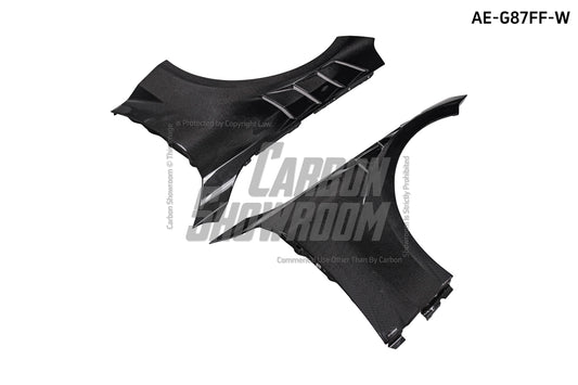 BMW M2 & M2C G87 2023 2024 with Aftermarket Parts - AE Style Front Fenders Carbon Fiber from ArmorExtend