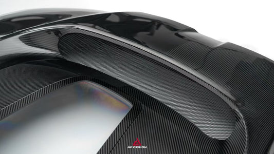 BMW M3CS M3C M3 G80 G81 2021-ON & M4CSL M4CS M4C M4 G82 G83 2021-ON with Aftermarket Parts - ART Vented Transparent Glass V2 Style Hood Bonnet Dry Pre-preg Carbon Fiber from ArmorExtend