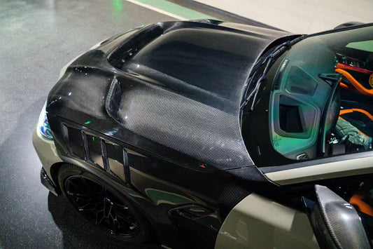 BMW M3CS M3C M3 G80 G81 2021-ON & M4CSL M4CS M4C M4 G82 G83 2021-ON with Aftermarket Parts - ART Vented V3 Style Hood Bonnet Dry Pre-preg Carbon Fiber from ArmorExtend