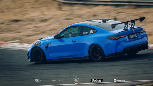 BMW M3 G80 G81 2021 2022 2023 2024 & M4 G82 G83 2021 2022 2023 2024 with Aftermarket Parts - AE Style Front Fenders Pre-preg Carbon Fiber from ArmorExtend