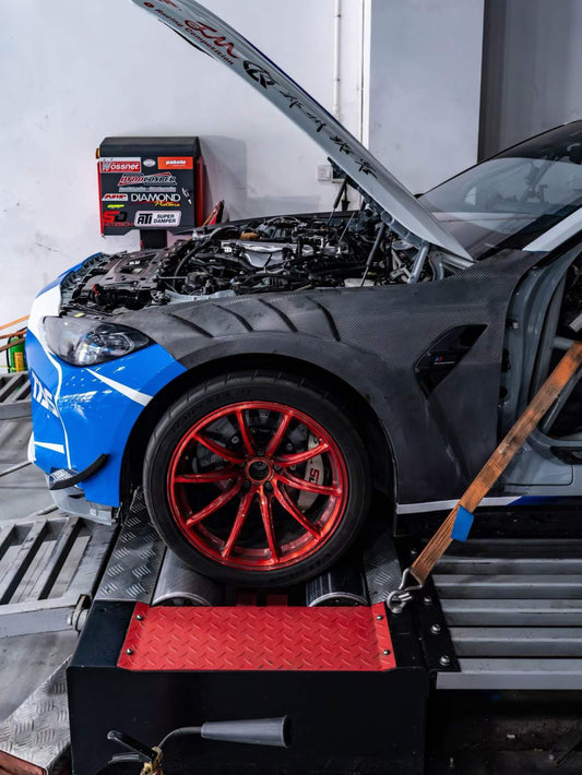 BMW M3 G80 G81 2021 2022 2023 2024 & M4 G82 G83 2021 2022 2023 2024 with Aftermarket Parts - AE Style Front Fenders Carbon Fiber from ArmorExtend