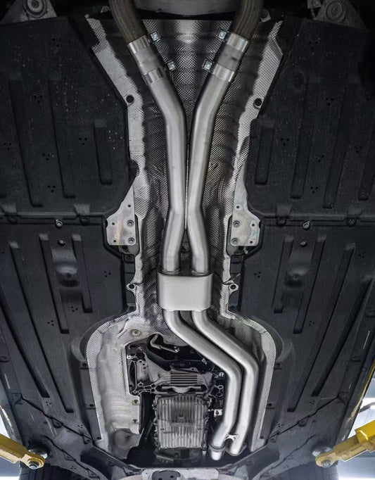 BMW M3 G80 G81 & M4 G82 G83 2021-ON (3.0T) with Aftermarket Parts - Midpipe Exhaust Stainless Steel / Titanium from ArmorExtend