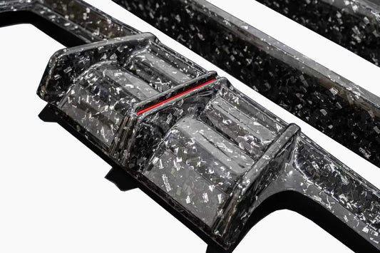 BMW M3 G80 G81 & M4 G82 G83 2021-ON with Aftermarket Parts - V3 Rear Diffuser & Rear Canards Dry Pre-preg Carbon Fiber from ArmorExtend