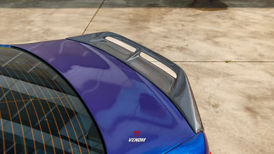 BMW M4 G82 2021-ON & 4 Series G22 430i M440i 2020-ON with Aftermarket Parts - Venom Sport Series Style Rear Lip Ducktail Spoiler Dry Pre-preg Carbon Fiber from ArmorExtend